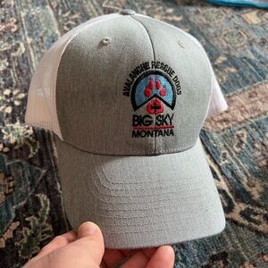 Big Sky Montana Avalanche Rescue Dogs Grey Trucker Hat
